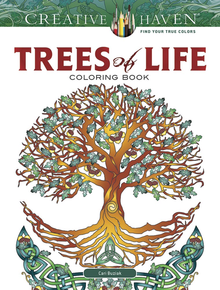 Trees of Life Coloring Book