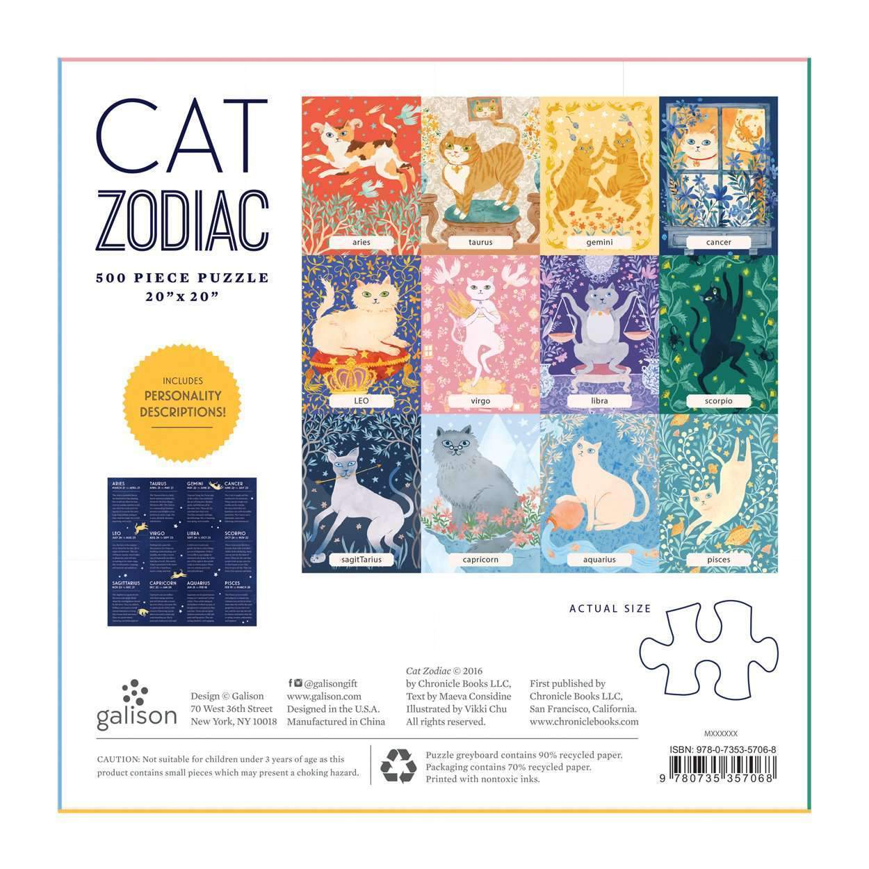 Cat Zodiac Puzzle (500 Pieces)