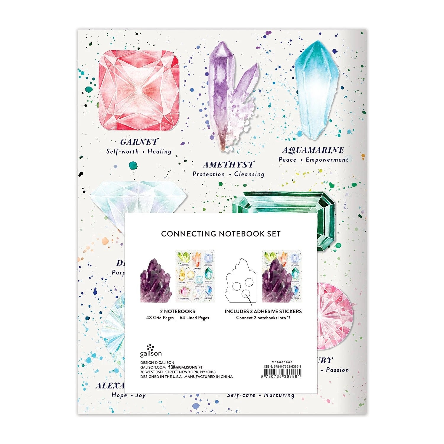 Crystals and Gems Connecting Notebook Set