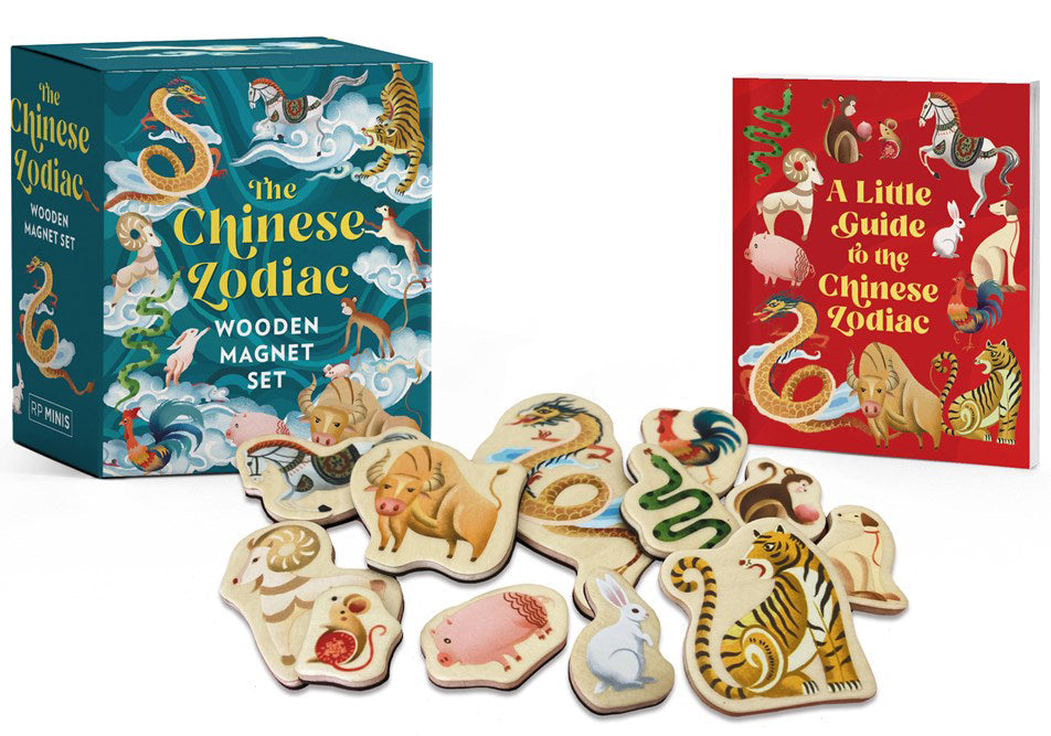 The Chinese Zodiac Wooden Magnet Set