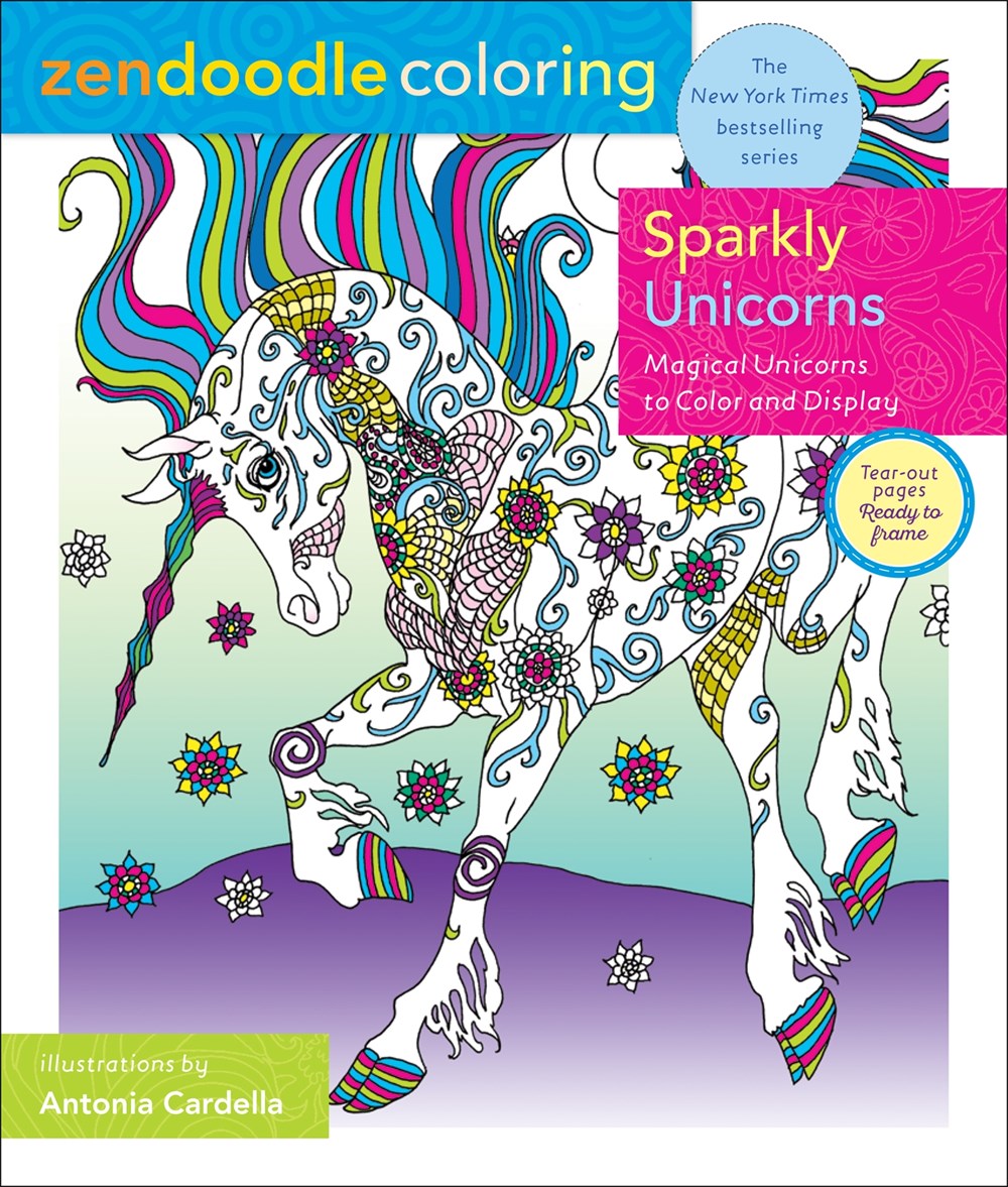 Zendoodle Coloring: Sparkly Unicorns