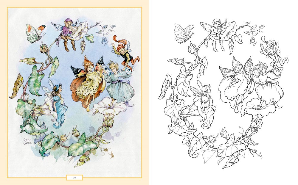 Vintage Fairies Coloring Book