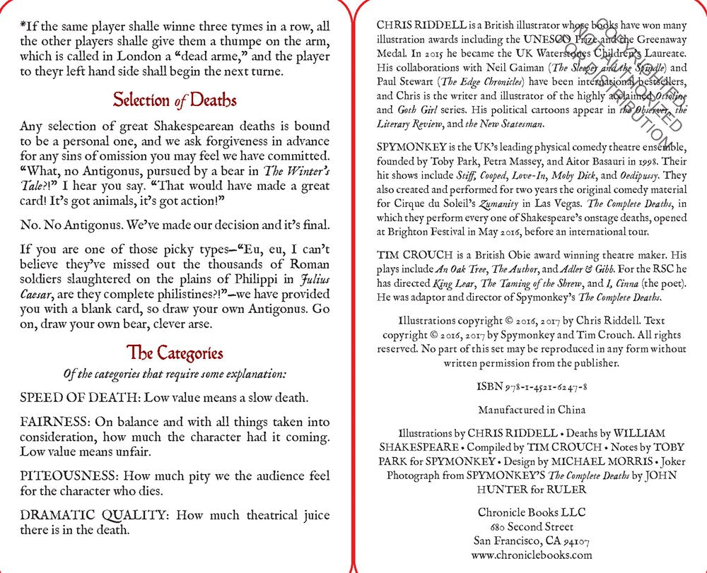 Great Shakespearean Deaths Card Game