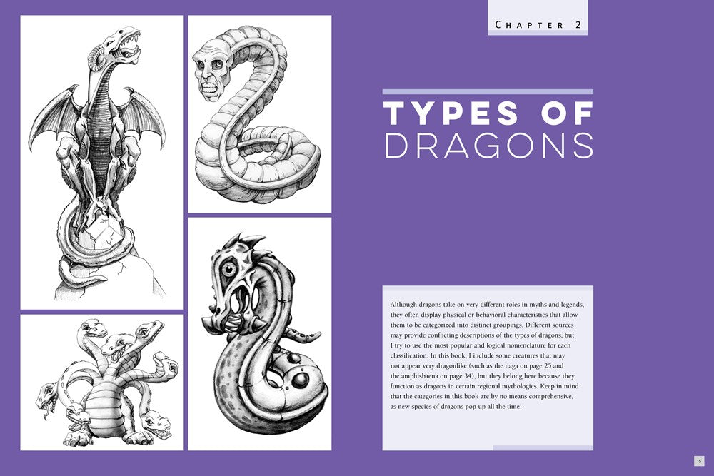 The Art of Drawing Dragons, Mythological Beasts, and Fantasy Creatures