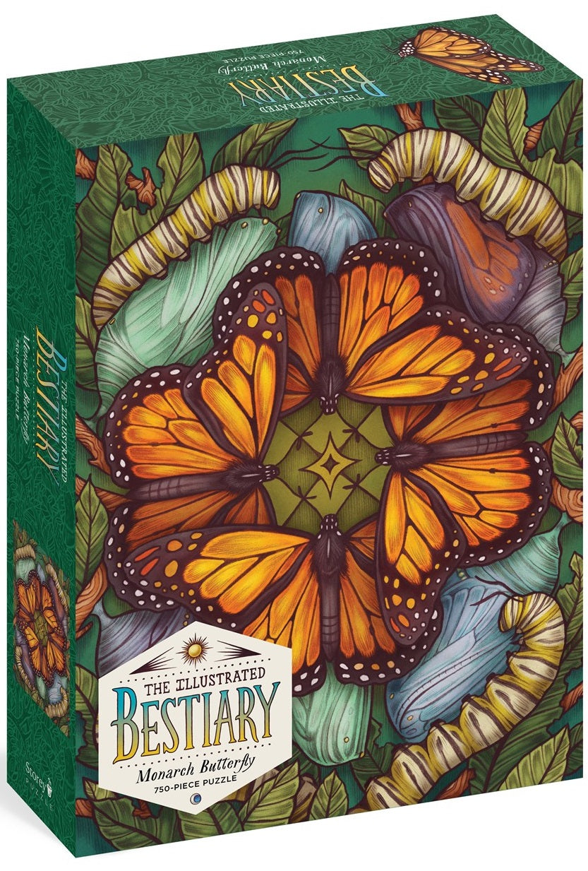 The Illustrated Bestiary Puzzle: Monarch Butterfly (750 Pieces)