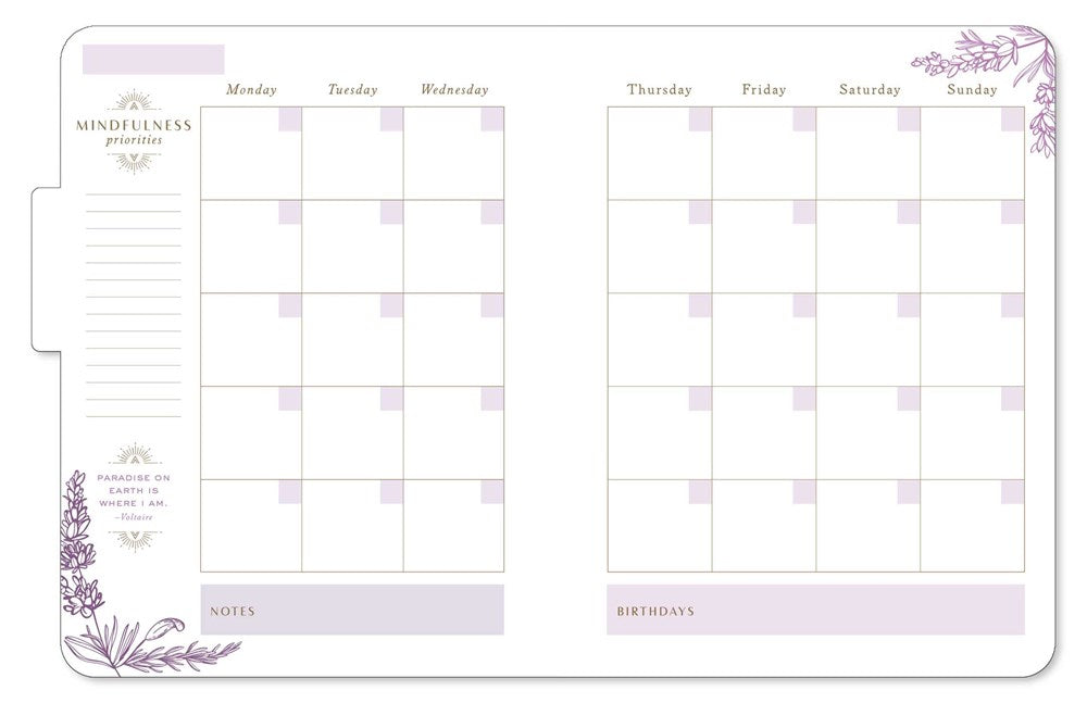 Mindfulness 12-Month Planner