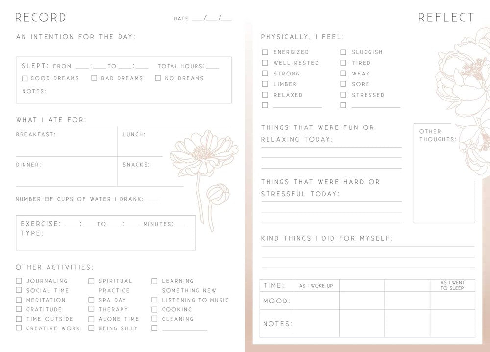Self-Care: A Day and Night Reflection Journal