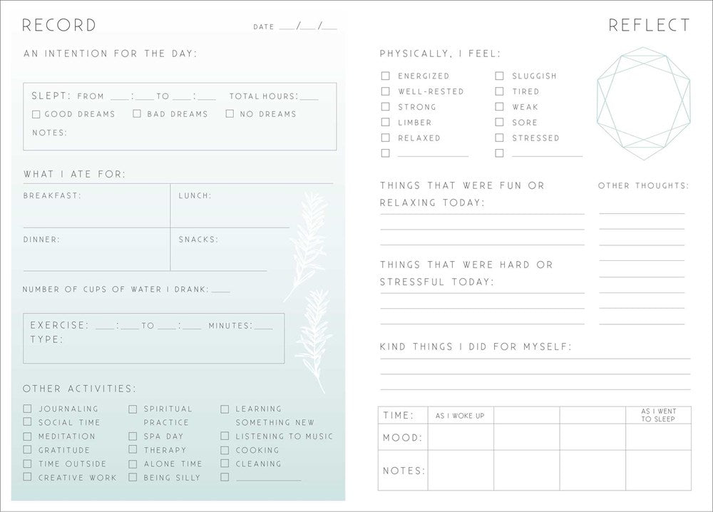Self-Care: A Day and Night Reflection Journal