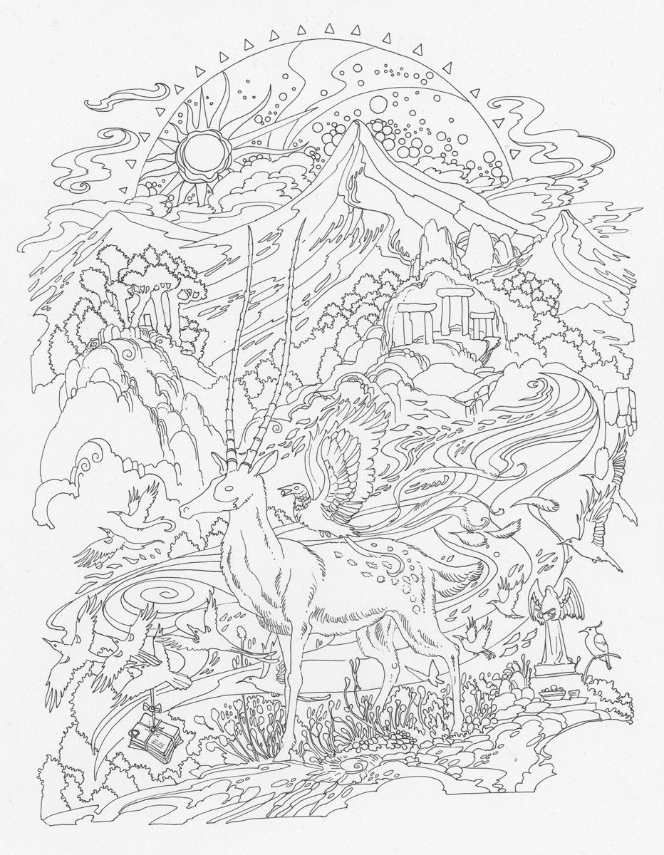 Secret Worlds Coloring Book