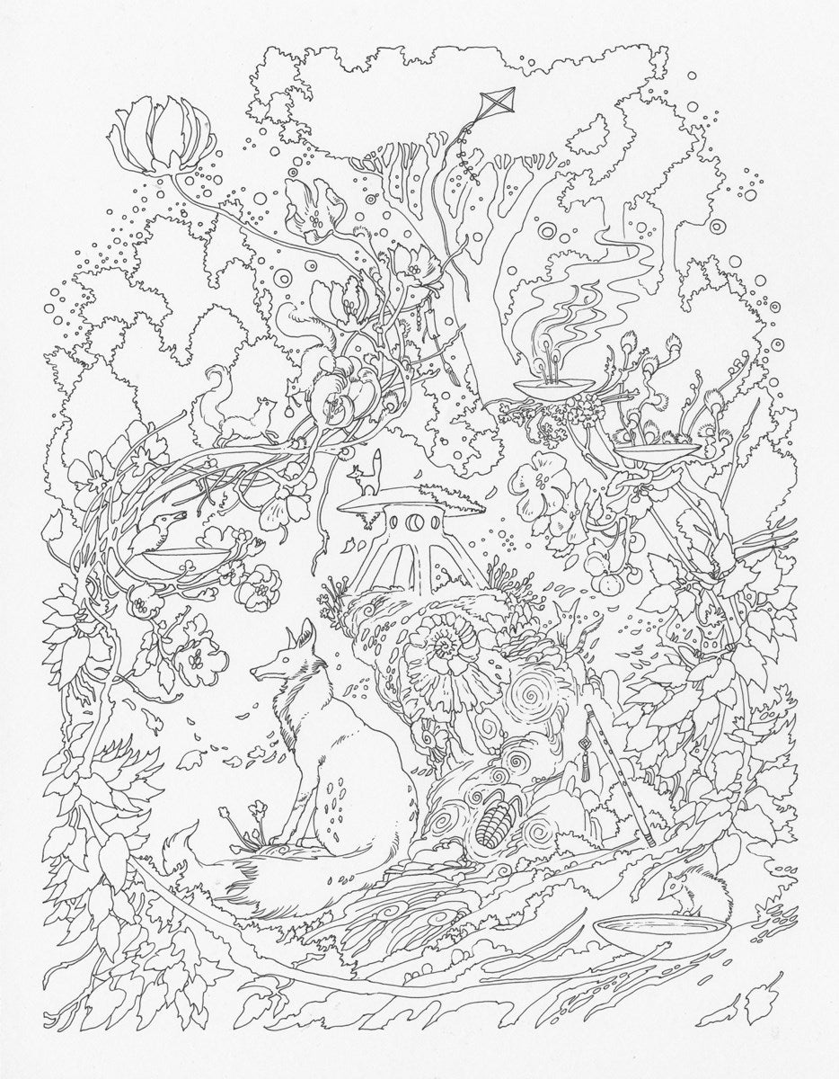 Secret Worlds Coloring Book