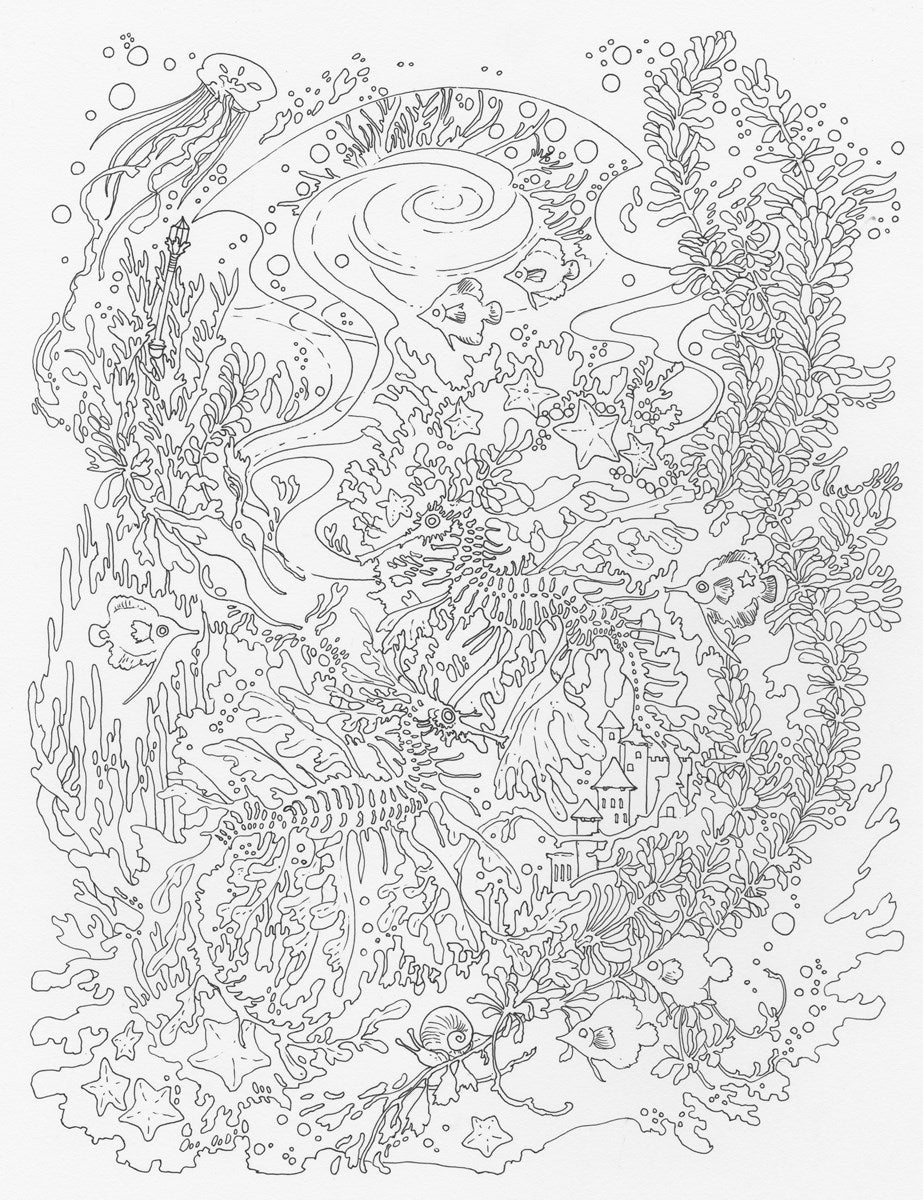 Secret Worlds Coloring Book