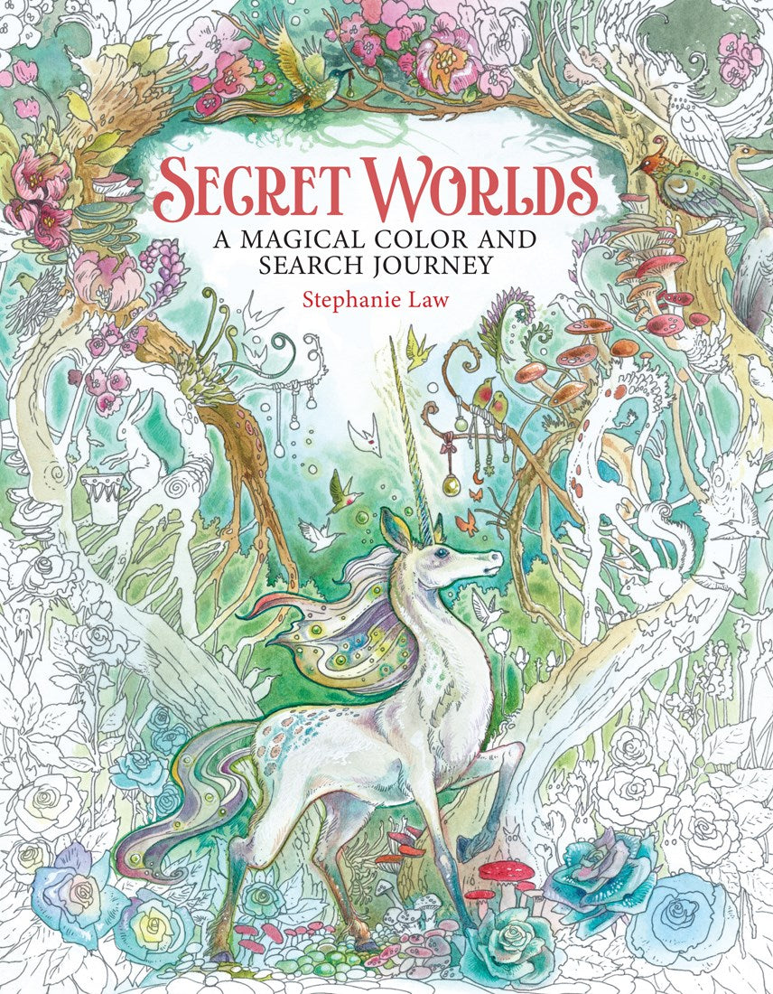 Secret Worlds Coloring Book