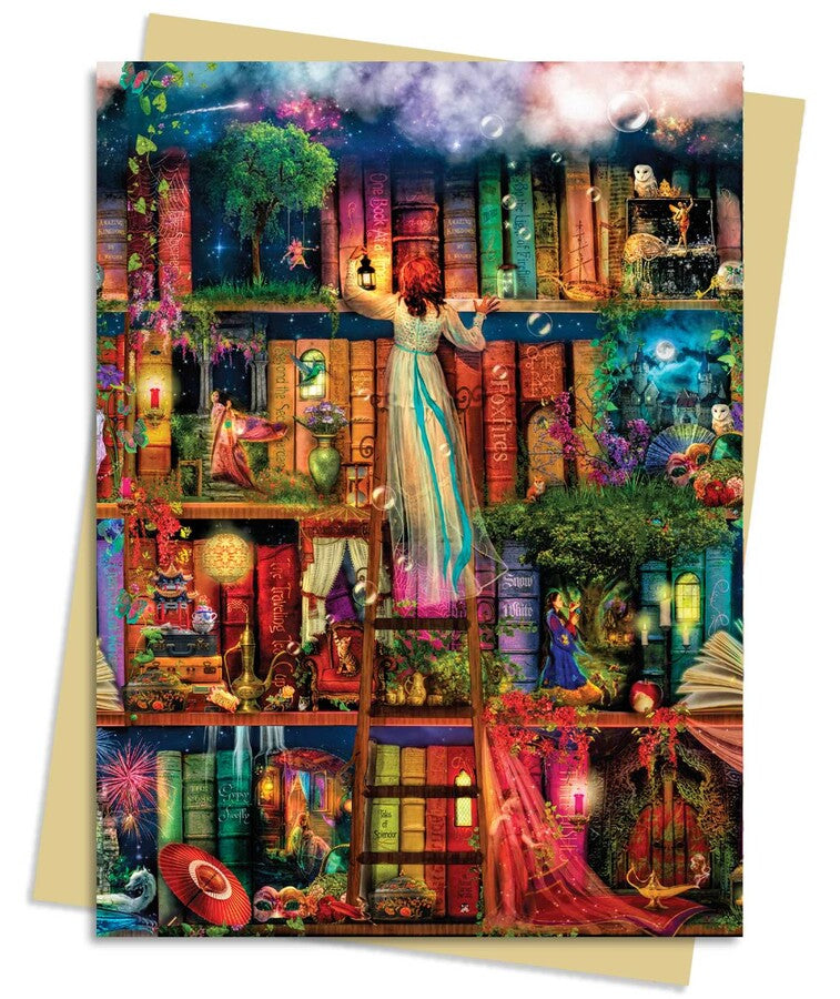 Treasure Hunt Bookshelves Card