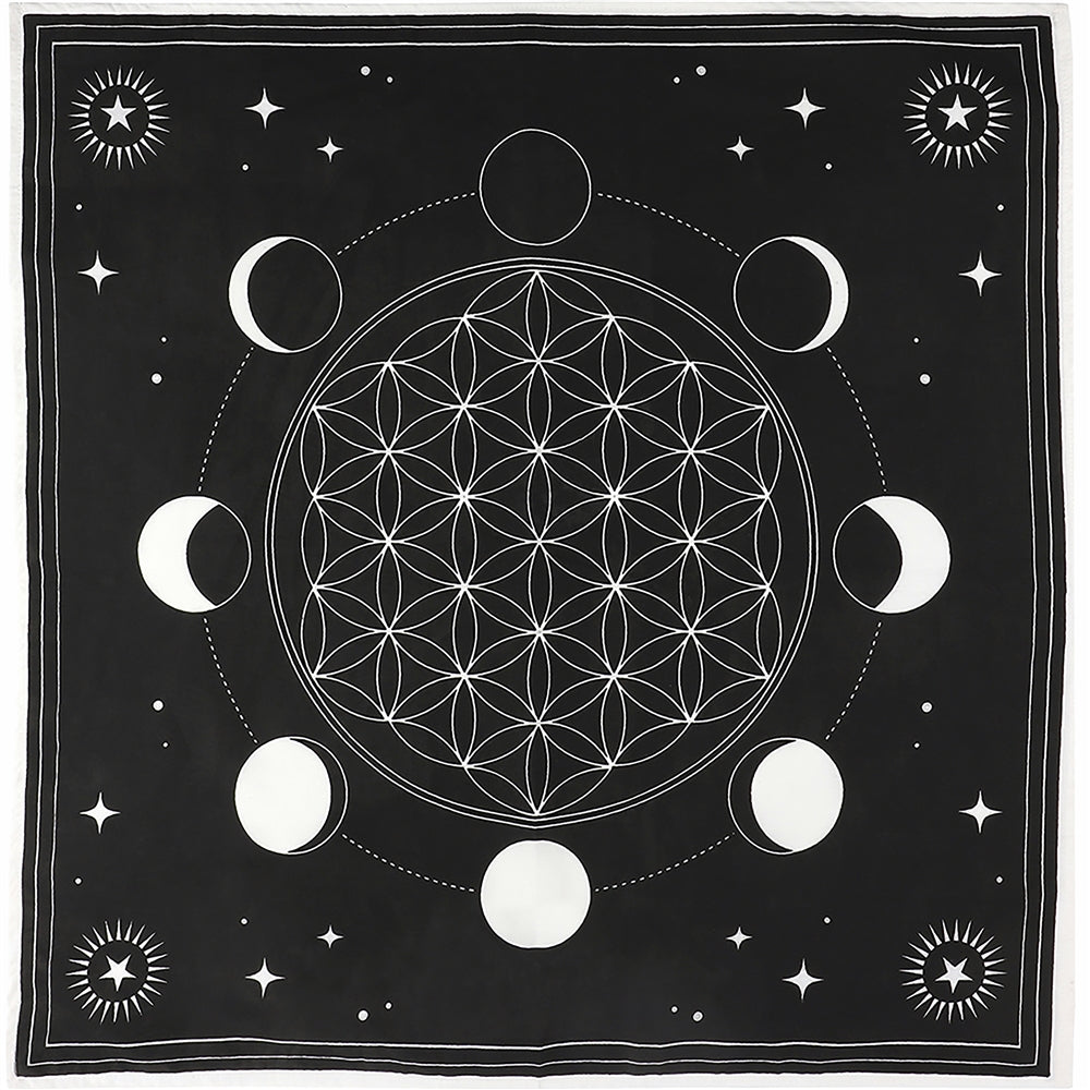 Moon Phases Sacred Geometry Altar Cloth