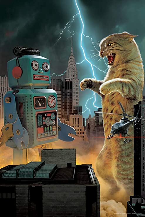 Catzilla vs. Robot Poster