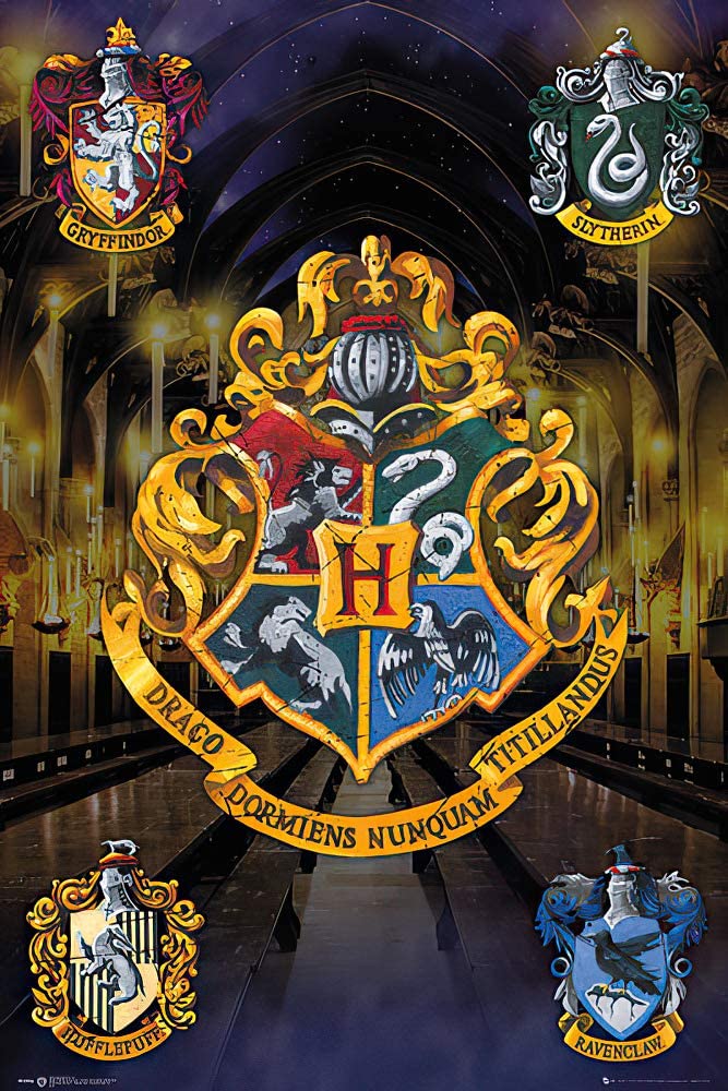 Harry Potter House Crests Poster
