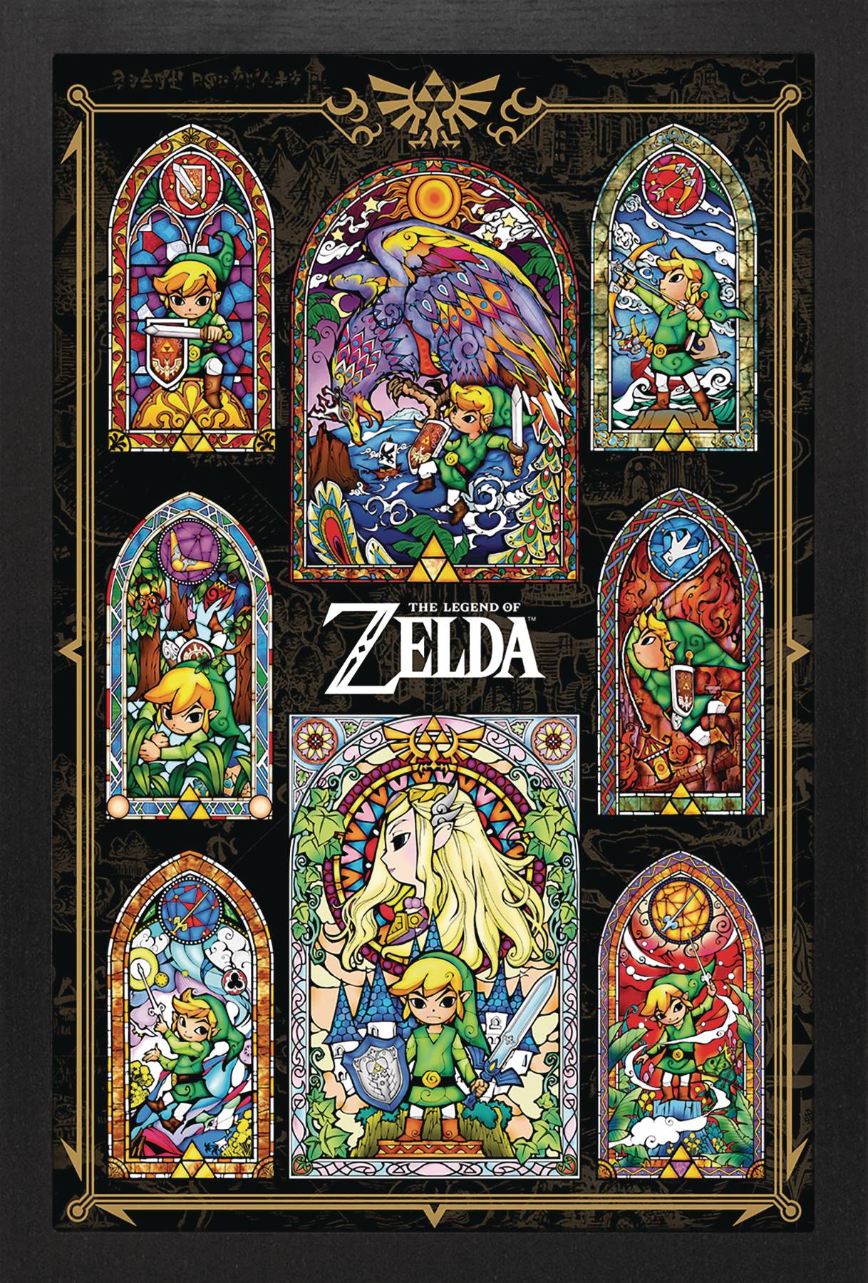 Legend of Zelda Glass Collage Poster