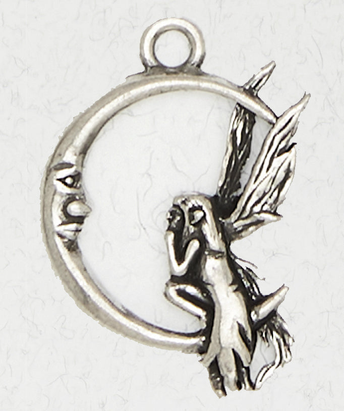 Fairy on Moon Necklace