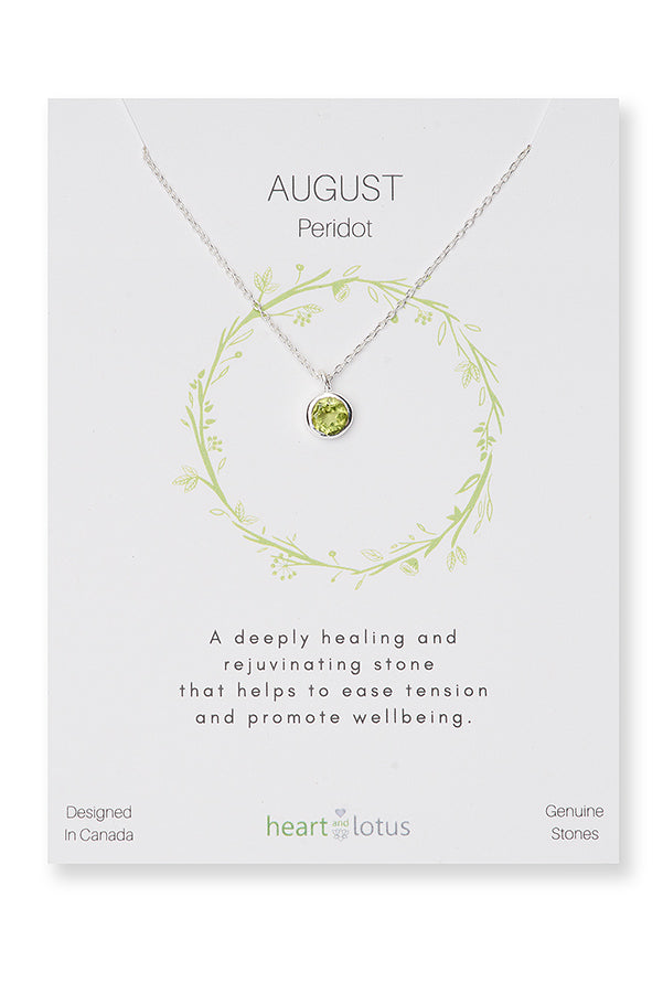 August Birthstone Necklace (Peridot)