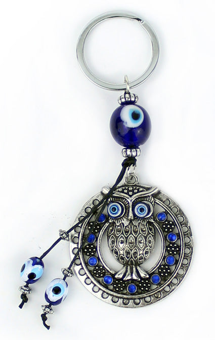 Evil Eye Owl Keychain
