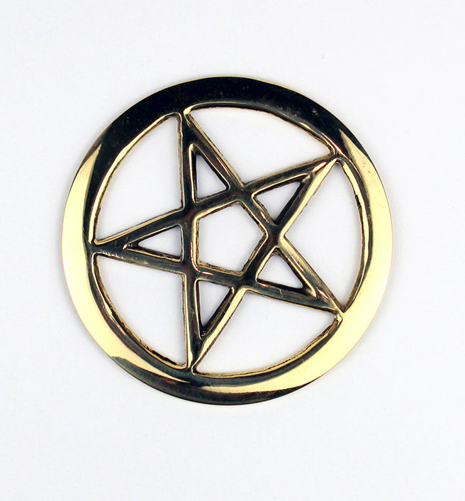 Pentacle Brass Altar Tile (3")