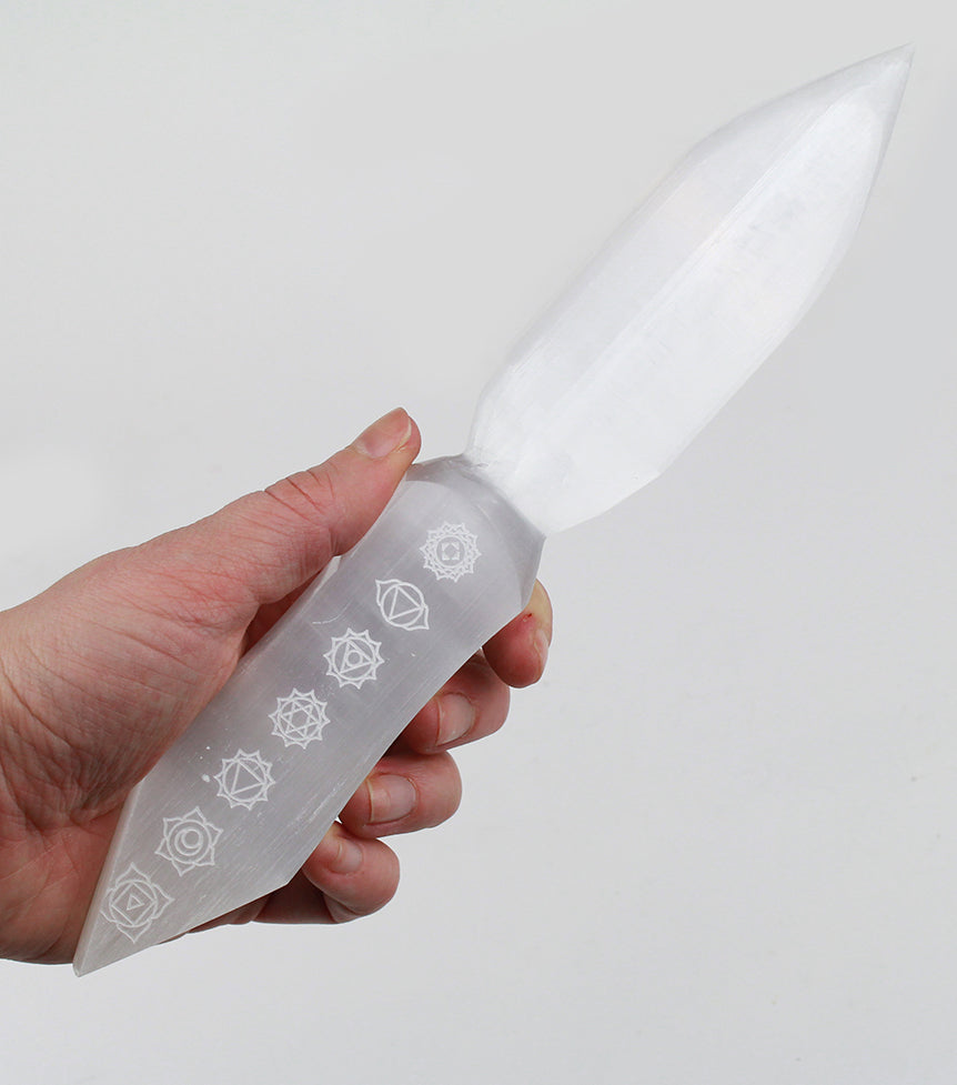 Selenite Chakra Athame