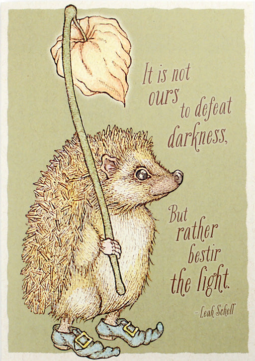 Lantern Hedgehog Card