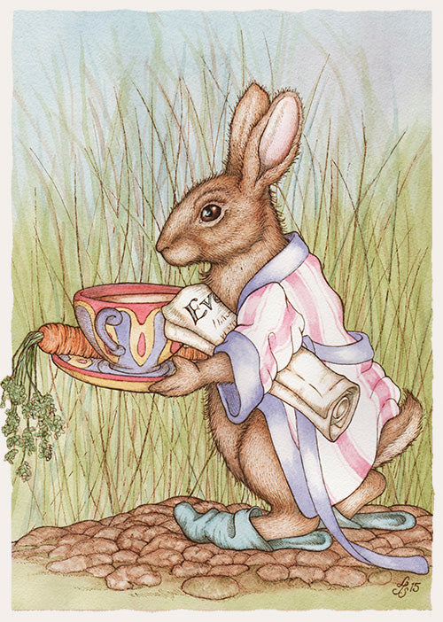 Rabbit with Cuppa Card