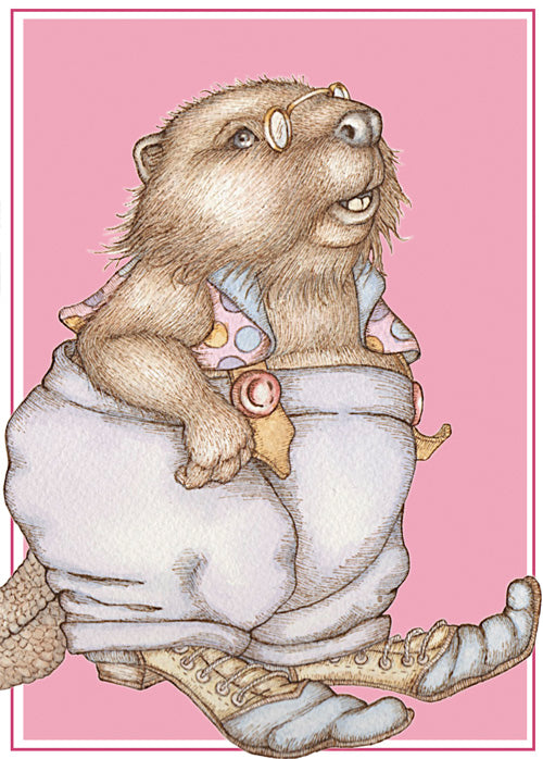 Beaver Moderne Card