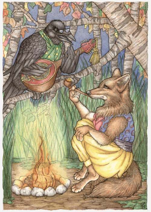 Raven & Mr. Fox Card