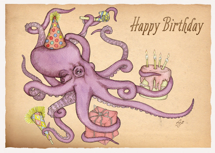 Birthday Octopus Card