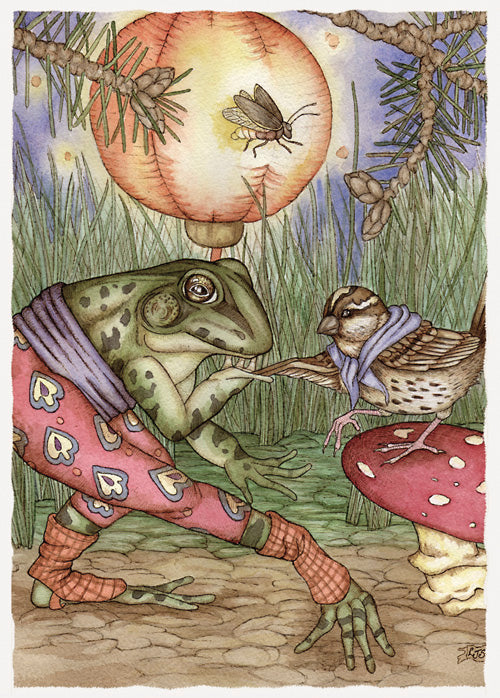 Frog & Sparrow Card