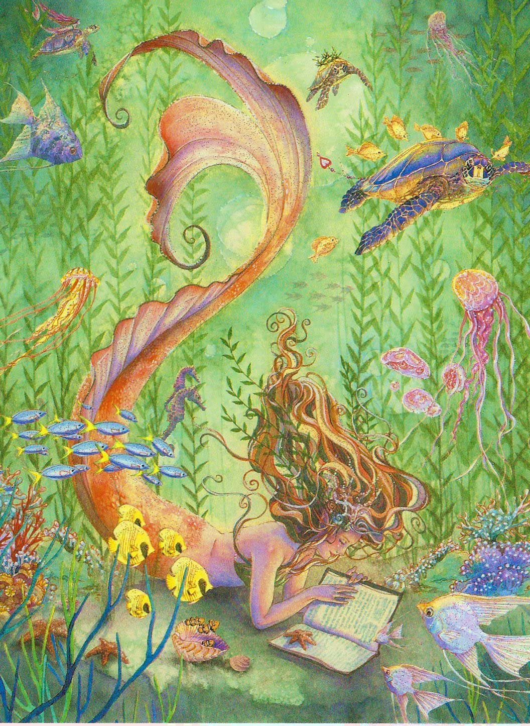 Mermaid Reading Card