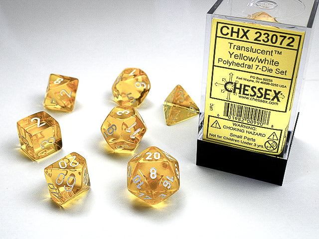 Translucent 7-Die Set: Yellow/White