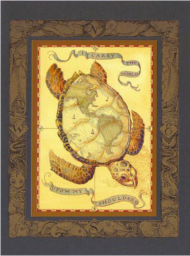 Turtle "I Carry the World" Card