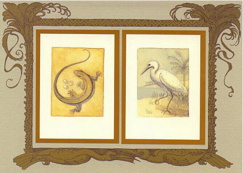 Lizard & Egret Card