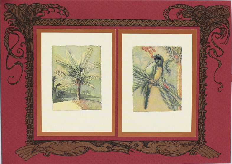 Palm & Parrot Card