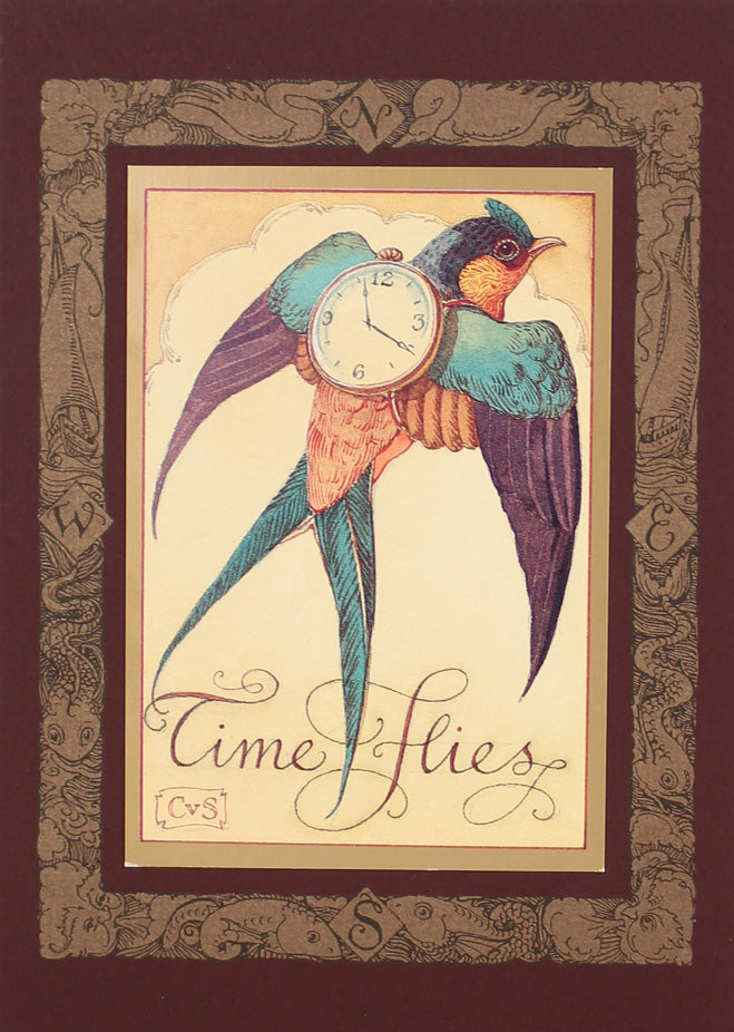 Time Flies Swallow Card