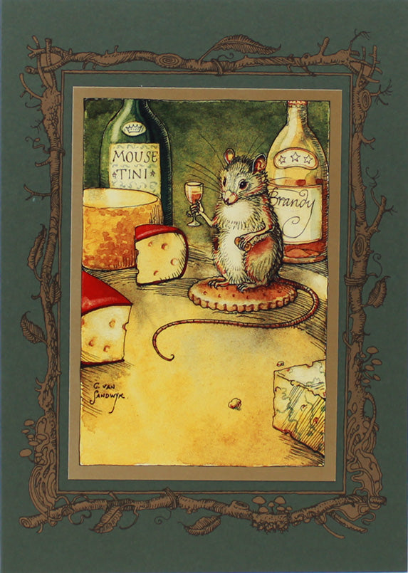 Mouse Cheese Brandy Card