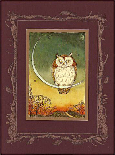 Owl on Moonbow Card