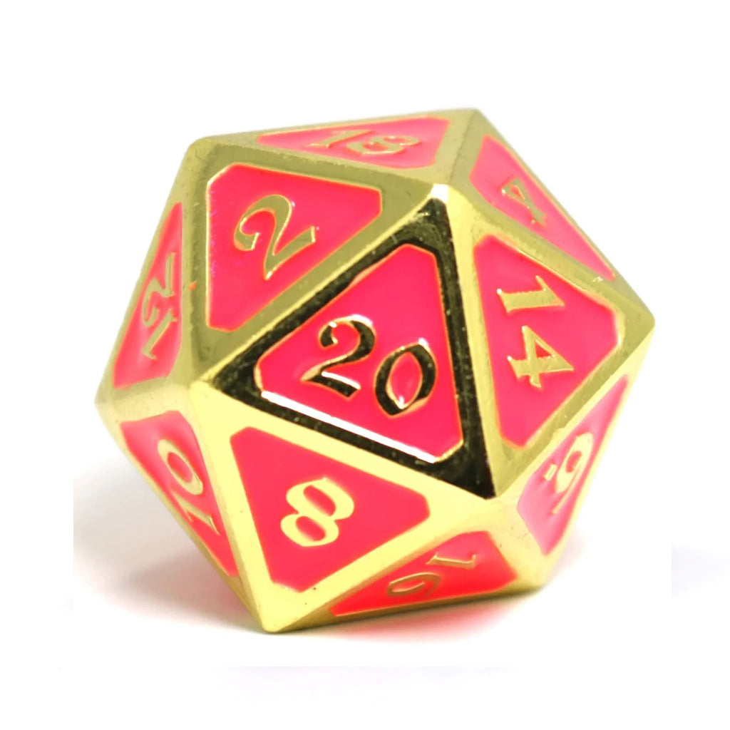 Neon Bloom D20 Metal Die