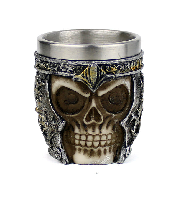 Roman Helmet Skull Shotglass