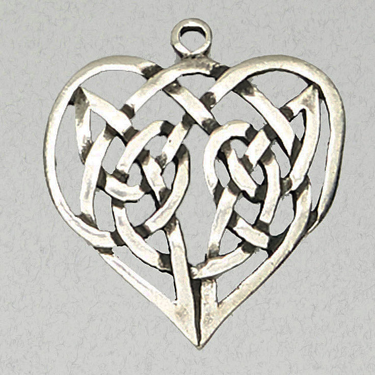 Celtic Knot Heart Pendant Necklace, Celtic Jewelry, Celtic Heart Pendant,  Irish Knot Necklace, Love Knot Charm, Necklace for Women