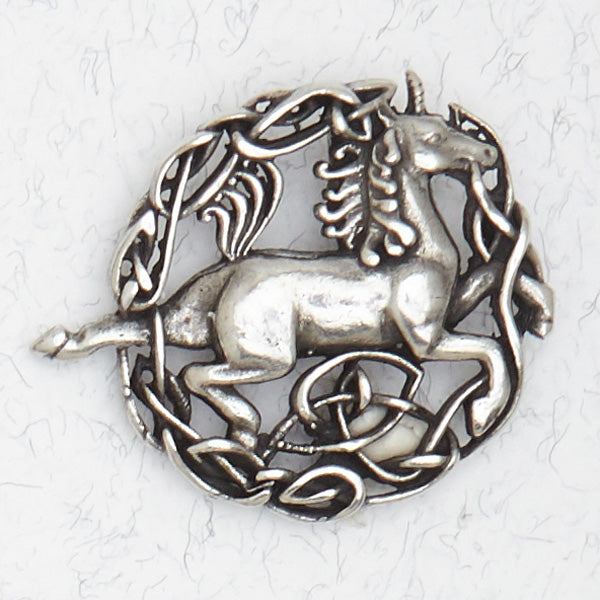 Celtic Unicorn Necklace -- DragonSpace