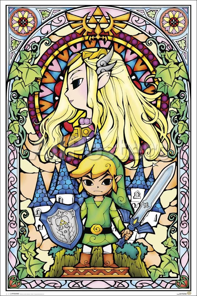 Legend of Zelda Stained Glass Poster