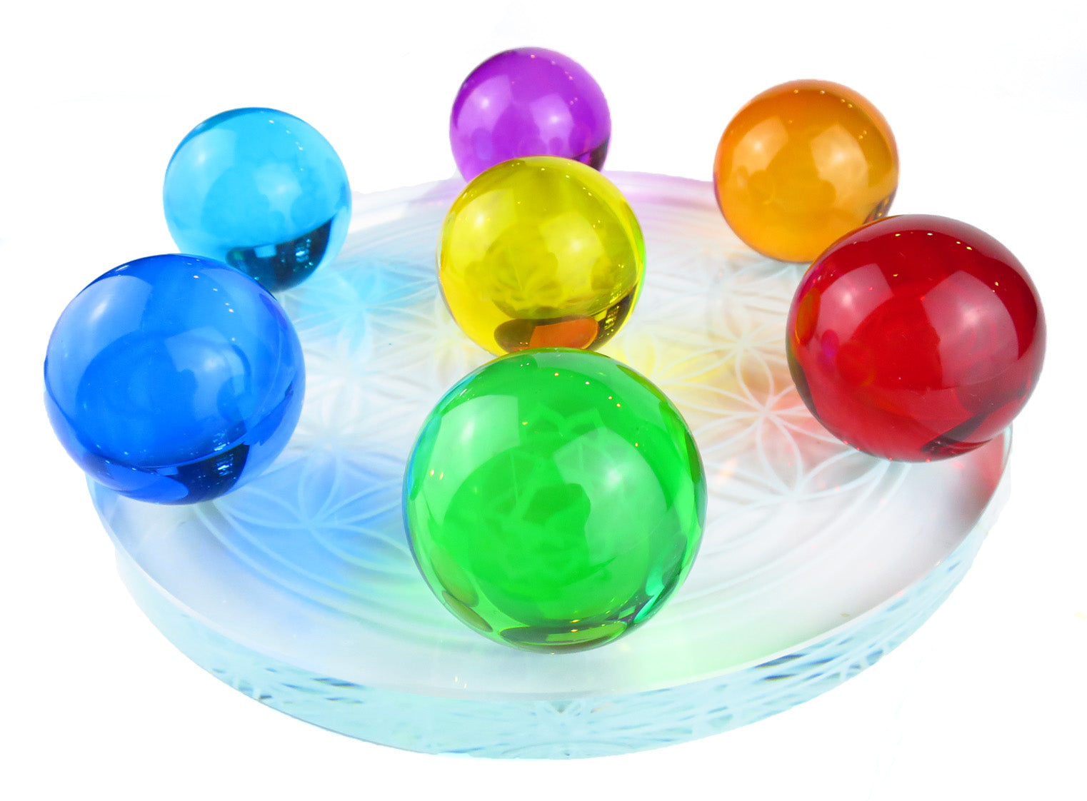 Chakra Flower of Life Crystal Set