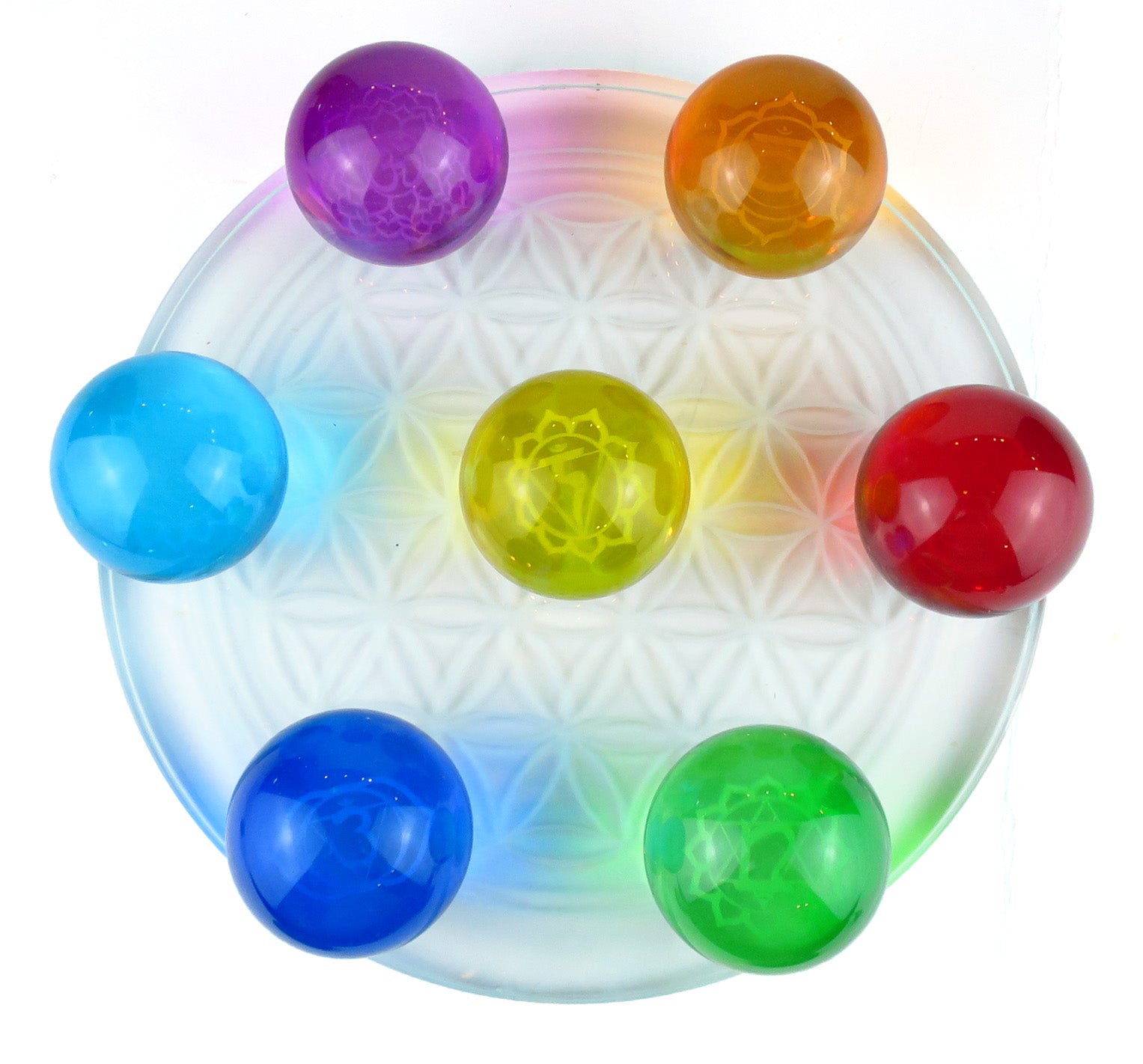Chakra Flower of Life Crystal Set