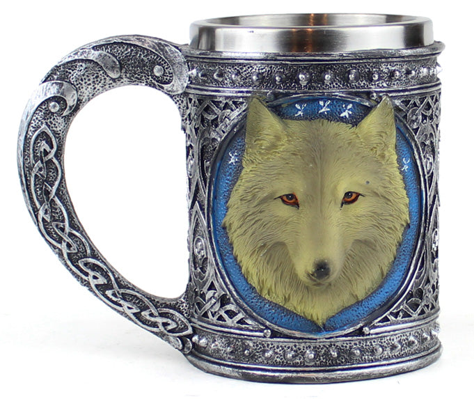 Grey Wolf Head Mug