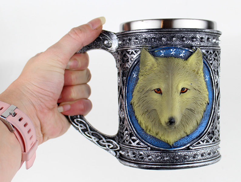 Grey Wolf Head Mug