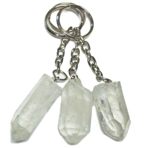 Clear Quartz Keychain